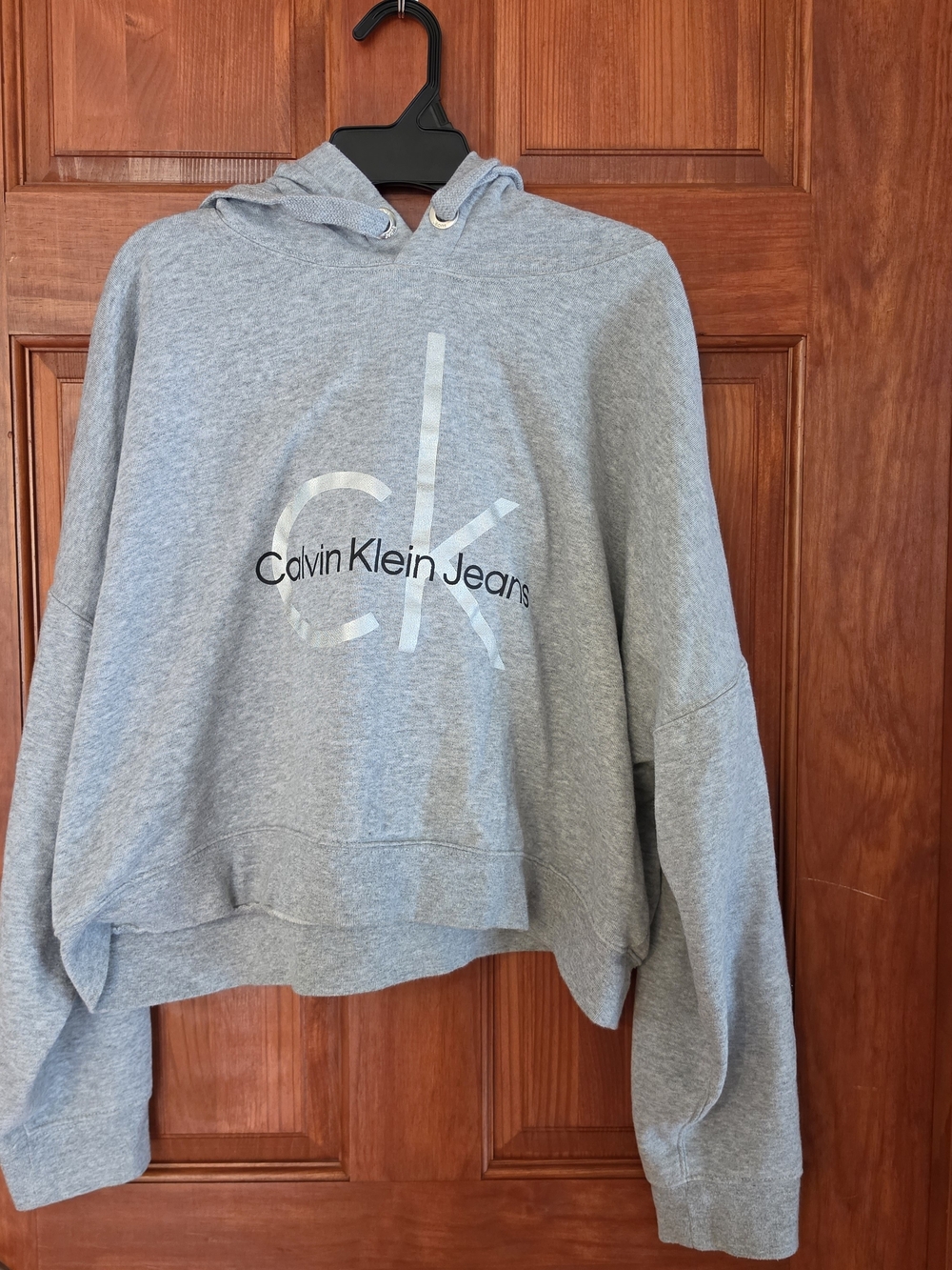 Calvin Klein Jeans Heather Gray Logo Hoodie Sweatshirt